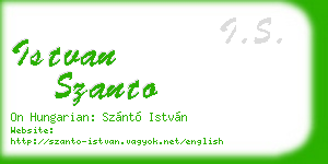 istvan szanto business card