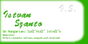 istvan szanto business card